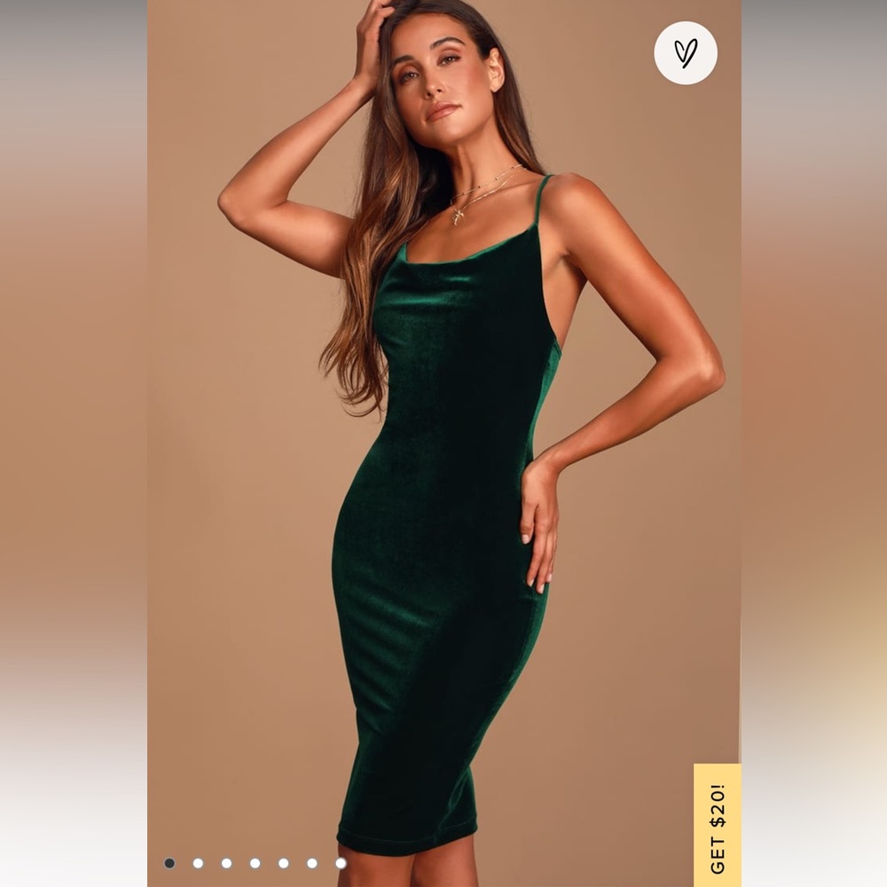 Jazzy Belle Dark Green Velvet Dress